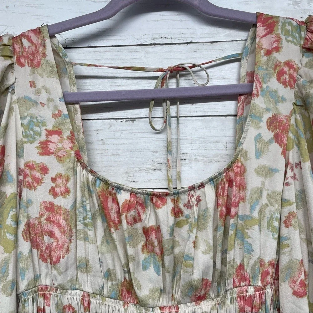 Free People Intimately Smock It To You Floral Bodysuit L‎ NWT Milkmaid Coquette